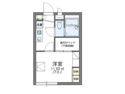 レオパレスシティパルII(1K/2階)の間取り写真