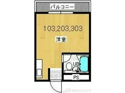プレアール上新庄III(ワンルーム/3階)の間取り写真