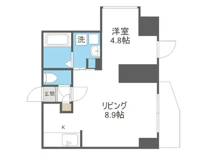 マハトゥール伏見(2LDK/9階)の間取り写真