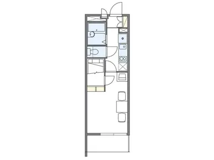 レオパレスINTERISTA(1K/2階)の間取り写真