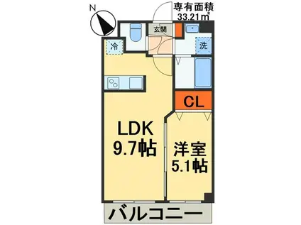 金太郎ヒルズ215(1LDK/4階)の間取り写真