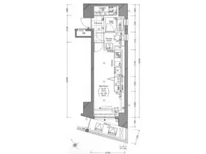 ARTESSIMO LINK CROSS(ワンルーム/12階)の間取り写真