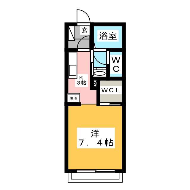 クイーンズタウン(ワンルーム/1階)の間取り写真