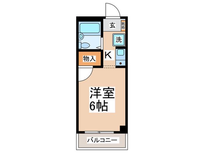 ヴェルドミール(1K/3階)の間取り写真