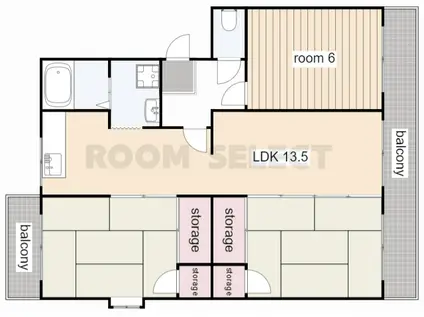 グランドハイツエクレール(4DK/3階)の間取り写真