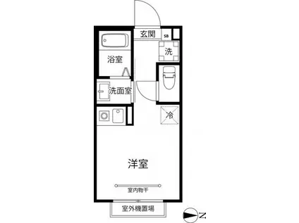TS CUORE赤羽志茂(ワンルーム/1階)の間取り写真