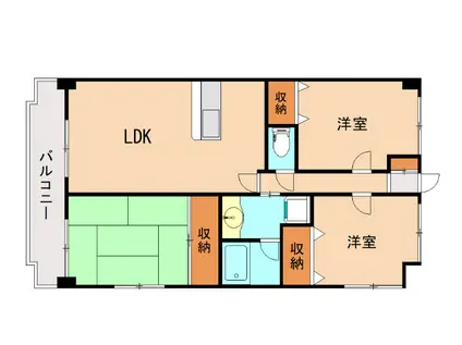 コンダクトヴィレッジ春日南(3LDK/1階)の間取り写真