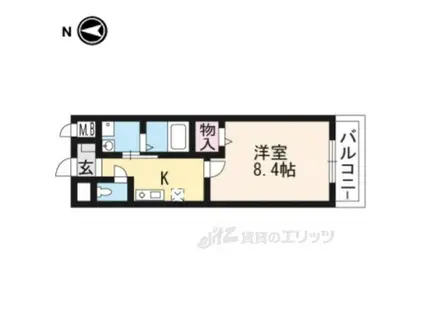 ガーレ花園(1K/3階)の間取り写真