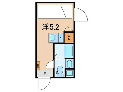 HJ PLACE 下北沢(ワンルーム/2階)の間取り写真