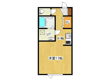 ルナリア文京(1K/2階)の間取り写真