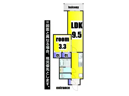 堺町センタービル(1LDK/10階)の間取り写真