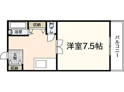 パルコープ五日市(1K/5階)の間取り写真