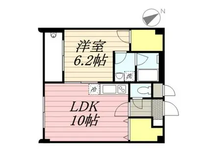 サンライズ小森野(1LDK/3階)の間取り写真