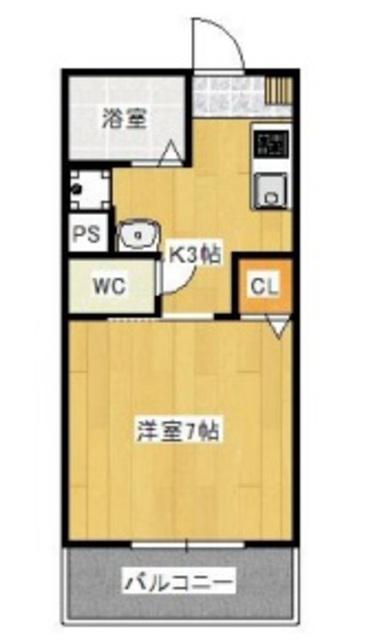 中島 STELLA BASE(1K/2階)の間取り写真