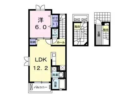 ロイヤル大和 II(1LDK/3階)の間取り写真
