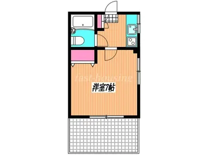 アフェット(1K/3階)の間取り写真