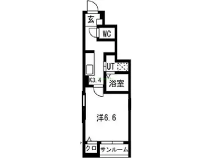 コハル・ファミリアII(1K/2階)の間取り写真