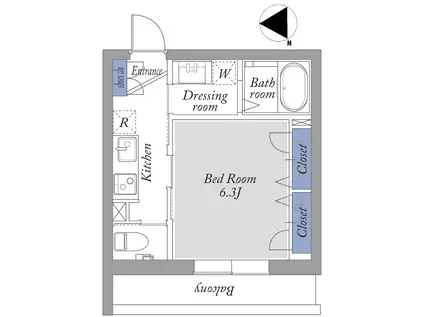 MAISON BRILLANTE 平和台(1K/4階)の間取り写真