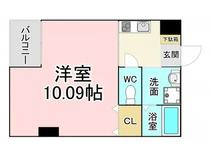 GRAND FORT(1K/5階)の間取り写真