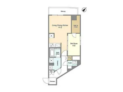 グランカーサ西葛西(1LDK/5階)の間取り写真