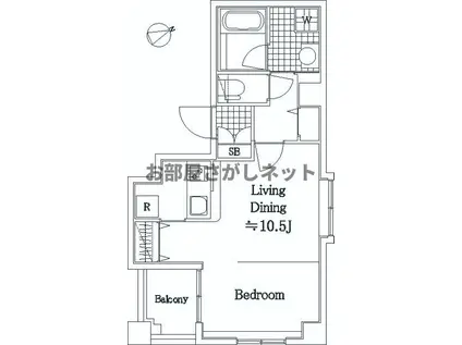 REV・CLOSE学生・社会人にオススメ初期費用(1K/8階)の間取り写真