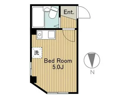 シャンテ高円寺(ワンルーム/2階)の間取り写真