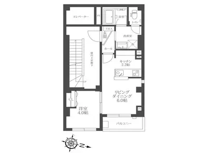 リュクサンブール道灌山(1LDK/3階)の間取り写真