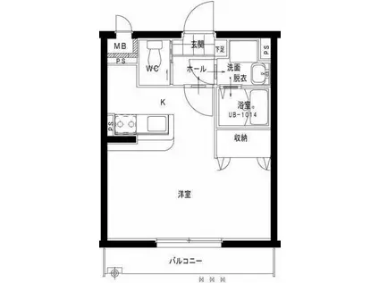 ソピアハイツ(ワンルーム/3階)の間取り写真