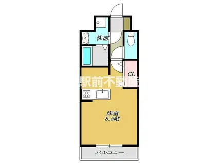 サクラディア(1K/3階)の間取り写真