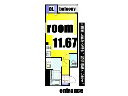 ライブリーアベニュー(1K/2階)の間取り写真