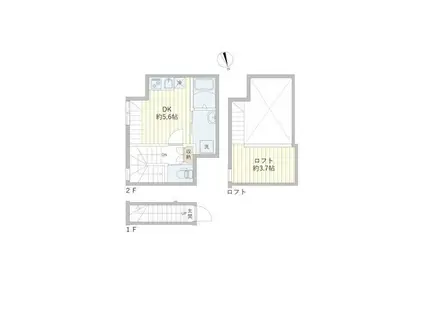 セレーノ船橋(ワンルーム/1階)の間取り写真