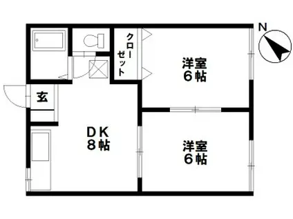 エミネントハイツ(2DK/1階)の間取り写真