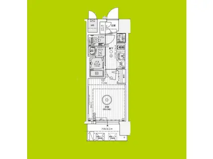 ザ・ウエストマークシティプレミアム(1K/5階)の間取り写真