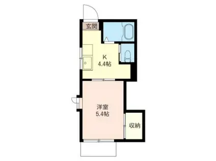 アズール湘南(1K/1階)の間取り写真