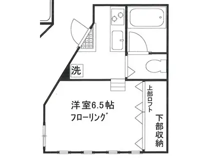 YOMIJWー2(ワンルーム/1階)の間取り写真