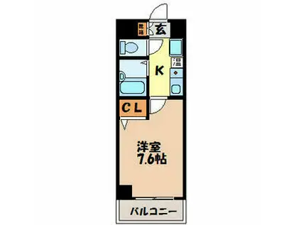 メゾンドMOE(1K/7階)の間取り写真