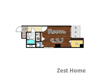 ダイアパレス尼崎(ワンルーム/8階)の間取り写真