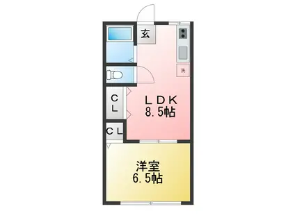 レジデンス・ツダ(1LDK/1階)の間取り写真