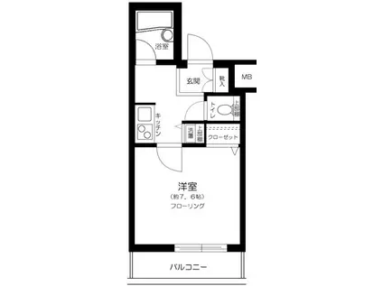 ガラ・ステージ京橋(1K/6階)の間取り写真