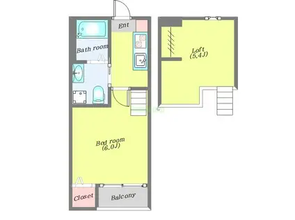 REVEUR大野田(1K/1階)の間取り写真