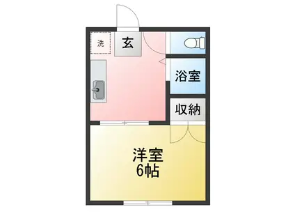 エステートピアさかいI(1DK/2階)の間取り写真