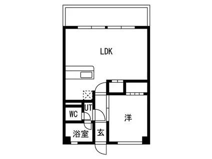福永コーポ(2DK/4階)の間取り写真