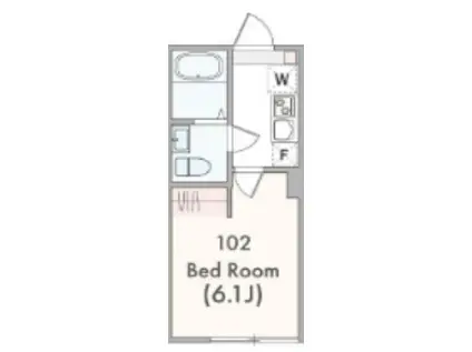 アザーレ・アサンテ日吉B(1K/1階)の間取り写真