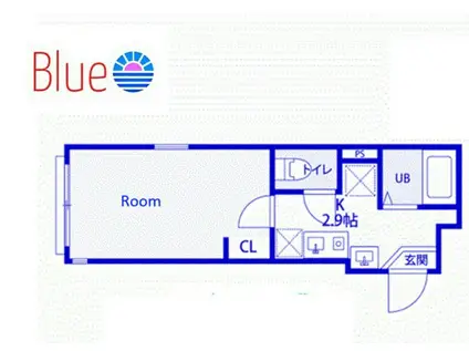 ブラン金沢八景(1K/2階)の間取り写真