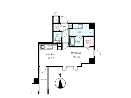 GROWS江古田駅前(ワンルーム/2階)の間取り写真