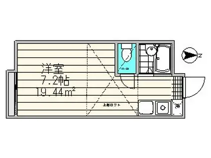 ラフィーネ荻窪II(ワンルーム/2階)の間取り写真