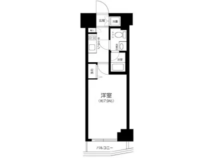 ステージグランデ上落合(1K/2階)の間取り写真