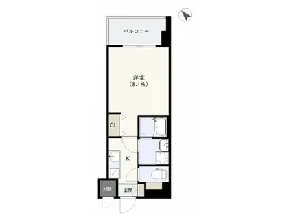 RUEX比治山橋(1K/5階)の間取り写真