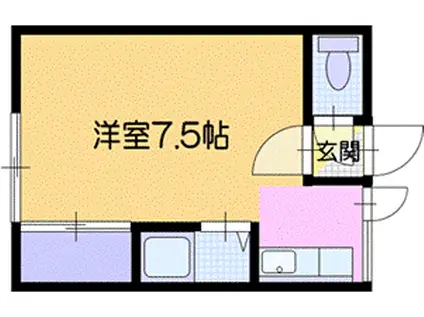 パブリックヴィラI(ワンルーム/3階)の間取り写真