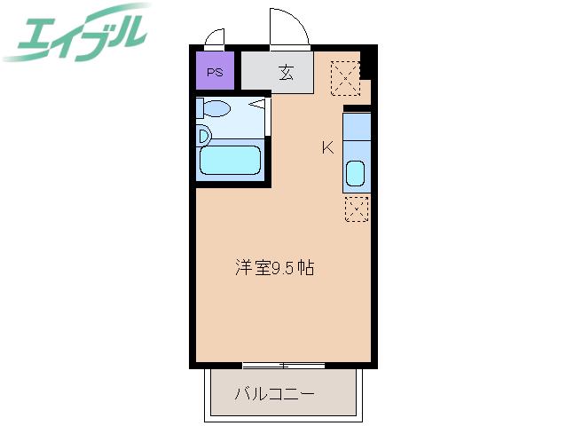 FOUR SEASON(ワンルーム/2階)の間取り写真